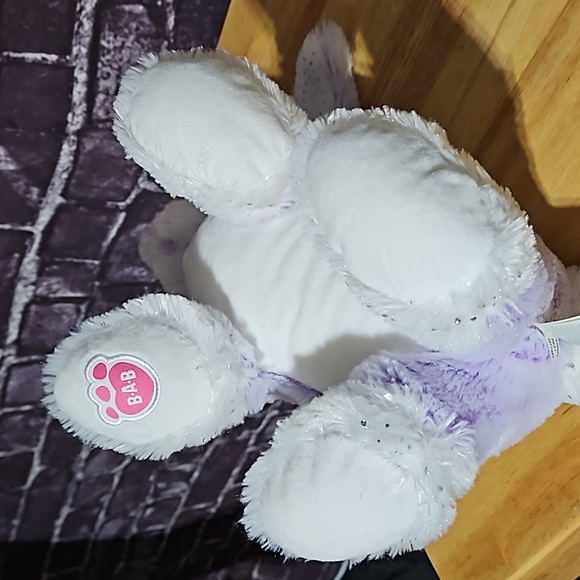 Build a Bear Purple & White Sparkly Long Eared Stuffed Rabbit - Picture 4 of 8